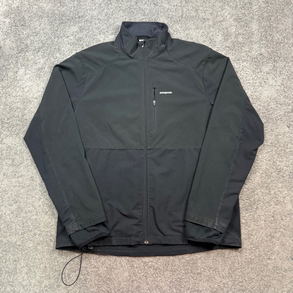 Patagonia Adze Hybrid Softshell Jacket Black Mens XL Outdoor Hiking Layer